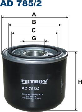 Filtron AD785/2 - Патрон осушителя воздуха, пневматическая система autosila-amz.com
