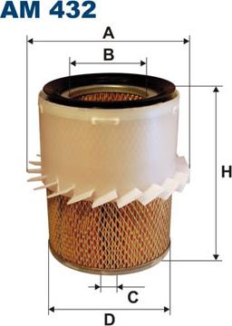 Filtron AM432 - Воздушный фильтр, двигатель autosila-amz.com