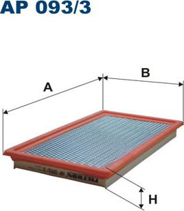 Filtron AP093/3 - Воздушный фильтр, двигатель autosila-amz.com