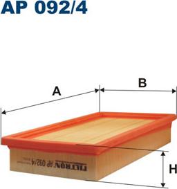 Filtron AP092/4 - Воздушный фильтр, двигатель autosila-amz.com