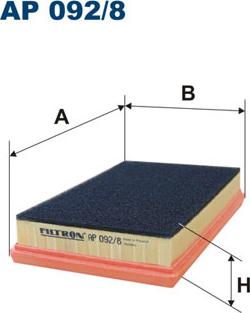 Filtron AP092/8 - Воздушный фильтр, двигатель autosila-amz.com