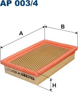 Filtron AP003/4 - Воздушный фильтр, двигатель autosila-amz.com