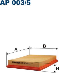 Filtron AP003/5 - Воздушный фильтр, двигатель autosila-amz.com