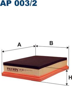 Filtron AP003/2 - Воздушный фильтр, двигатель autosila-amz.com