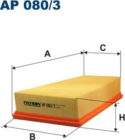 Filtron AP080/3 - Воздушный фильтр, двигатель autosila-amz.com