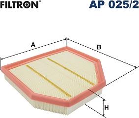 Filtron AP 025/2 - Воздушный фильтр, двигатель autosila-amz.com