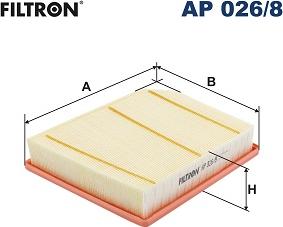 Filtron AP 026/8 - Воздушный фильтр, двигатель autosila-amz.com