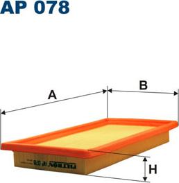 Filtron AP078 - Воздушный фильтр, двигатель autosila-amz.com