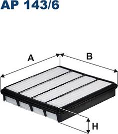 Filtron AP143/6 - Воздушный фильтр, двигатель autosila-amz.com