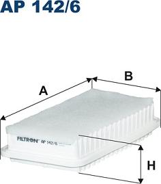 Filtron AP142/6 - Воздушный фильтр, двигатель autosila-amz.com