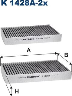 Filtron K 1428A-2x - Фильтр воздуха в салоне autosila-amz.com