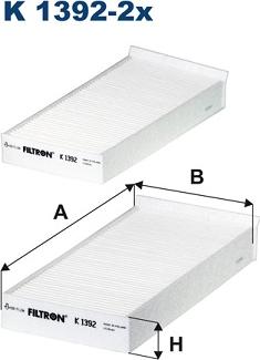 Filtron K1392-2x - Фильтр воздуха в салоне autosila-amz.com