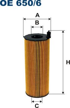 Filtron OE650/6 - Масляный фильтр autosila-amz.com