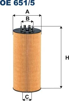 Filtron OE651/5 - Масляный фильтр autosila-amz.com