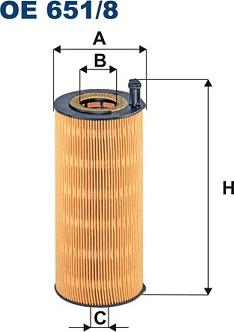 Filtron OE651/8 - Масляный фильтр autosila-amz.com