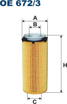 Filtron OE672/3 - Фильтр масл. (вставка ЭКО без метал.эл.) autosila-amz.com