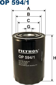 Filtron OP594/1 - фильтр масляный!\ Opel Movano 2.5D/2.8DTI 3.98>, Renault Master autosila-amz.com