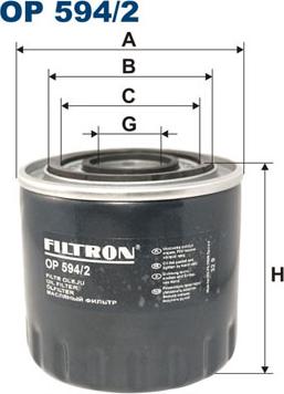 Filtron OP594/2 - Масляный фильтр autosila-amz.com