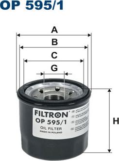 Filtron OP595/1 - Масляный фильтр autosila-amz.com