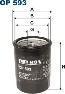 Filtron OP593 - Масляный фильтр autosila-amz.com