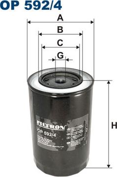 Filtron OP592/4 - Масляный фильтр autosila-amz.com