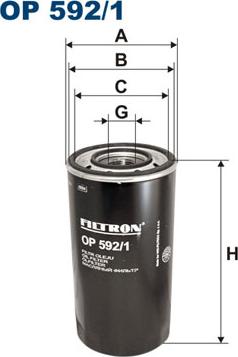 Filtron OP592/1 - Масляный фильтр autosila-amz.com