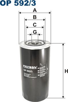 Filtron OP592/3 - Масляный фильтр autosila-amz.com