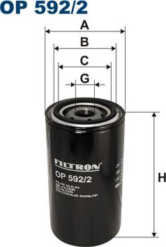 Filtron OP592/2 - Масляный фильтр autosila-amz.com