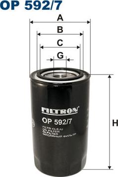 Filtron OP592/7 - Масляный фильтр autosila-amz.com