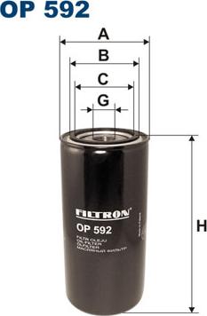 Filtron OP592 - Масляный фильтр autosila-amz.com