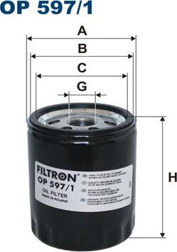 Filtron OP597/1 - Масляный фильтр autosila-amz.com