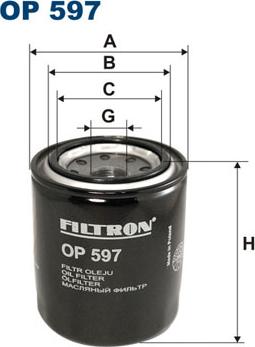 Filtron OP597 - Масляный фильтр autosila-amz.com