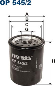 Filtron OP545/2 - Масляный фильтр autosila-amz.com