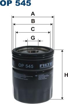 Filtron OP545 - Масляный фильтр autosila-amz.com