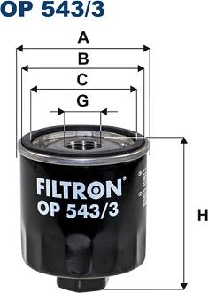 Filtron OP 543/3 - Масляный фильтр autosila-amz.com