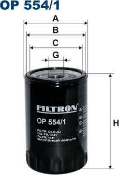 Filtron OP554/1 - Масляный фильтр autosila-amz.com