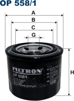 Filtron OP558/1 - Масляный фильтр autosila-amz.com