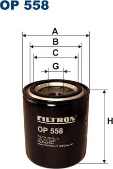 Filtron OP558 - Масляный фильтр autosila-amz.com