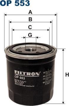 Filtron OP553 - Масляный фильтр autosila-amz.com