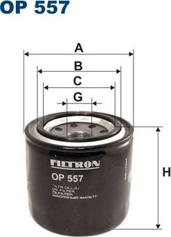 Filtron OP557 - Масляный фильтр autosila-amz.com