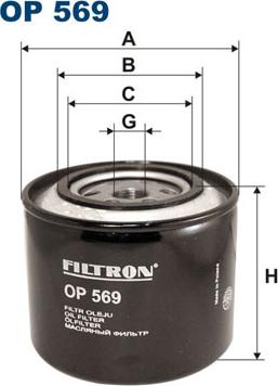 Filtron OP569 - Масляный фильтр autosila-amz.com