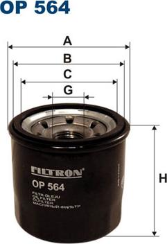 Filtron OP564 - Масляный фильтр autosila-amz.com
