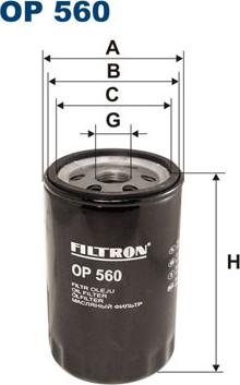 Filtron OP560 - Масляный фильтр autosila-amz.com