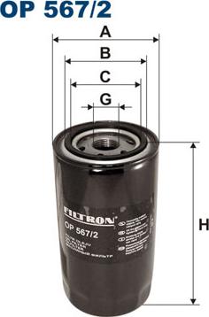 Filtron OP567/2 - Масляный фильтр autosila-amz.com