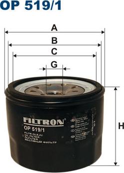 Filtron OP519/1 - Масляный фильтр autosila-amz.com