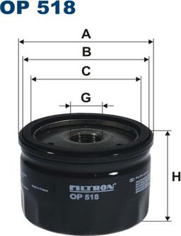 Filtron OP518 - Масляный фильтр autosila-amz.com