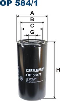 Filtron OP584/1 - фильтр масляный! H219 D95 \Jelcz, Mack, RVI autosila-amz.com