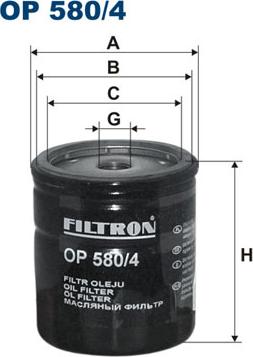 Filtron OP580/4 - Масляный фильтр autosila-amz.com