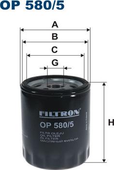 Filtron OP580/5 - Масляный фильтр autosila-amz.com