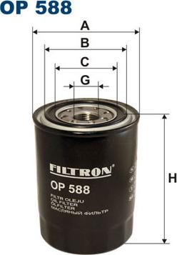 Filtron OP588 - Масляный фильтр autosila-amz.com